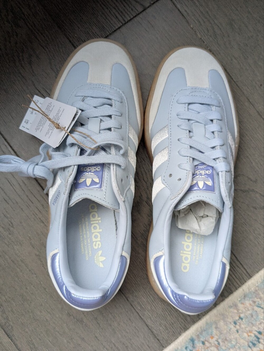 NIB! Adidas Samba 'Halo Blue' Women's Sneakers, 7.5 - Picture 6 of 6